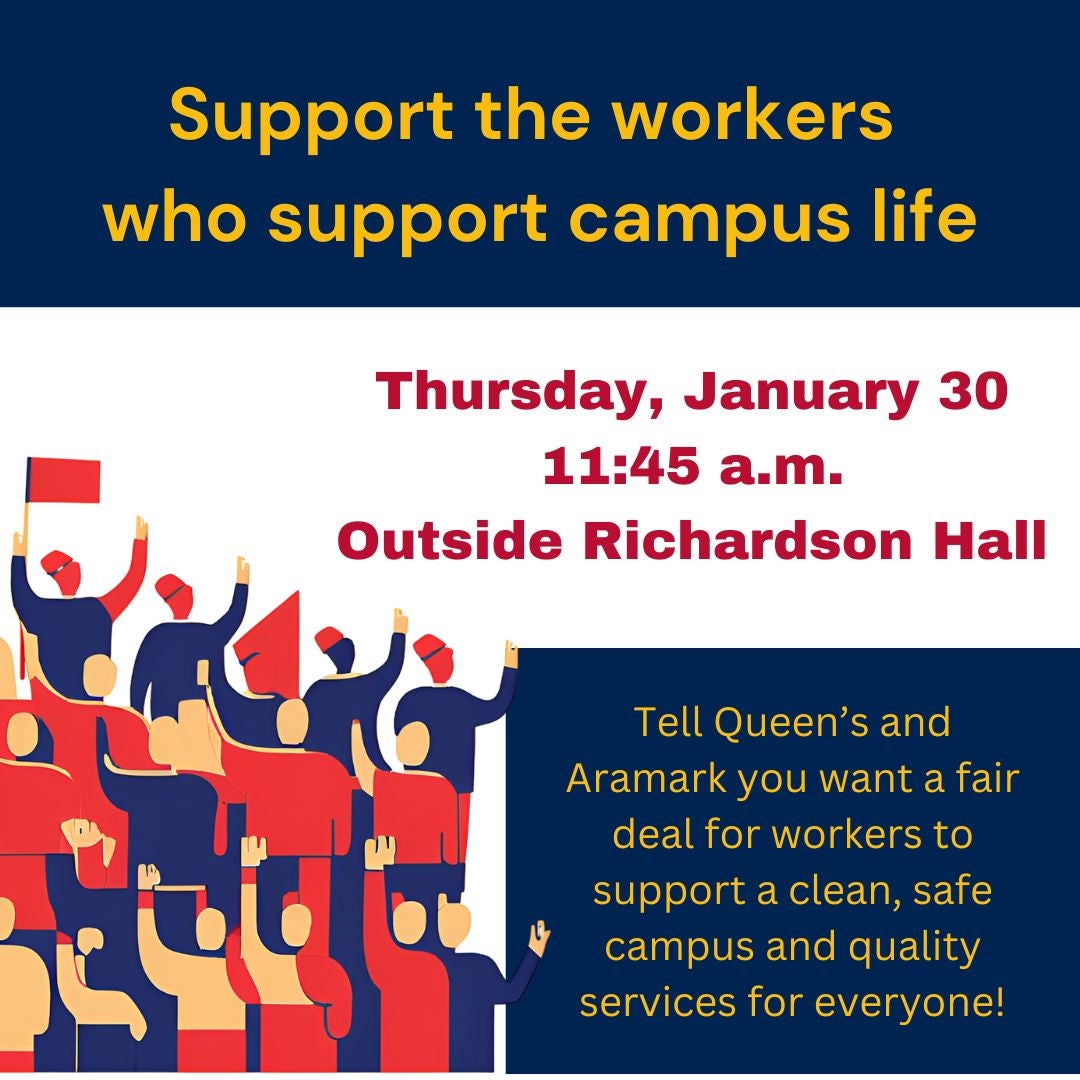 Rally!  Support the workers who support campus life @ Outside Richardson Hall